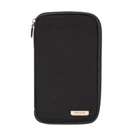 Travelon portafolios con cierre para pasaporte familiar con bloqueo de RFID, Negro -, 4.75”W x 8.25”H x 0.75”D, Travelon portafolios de pasaporte familiar con bloqueo RFID