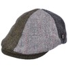 GFM® Hats Wool Blended Flat Cap Hat (Multi Patch (XS503),