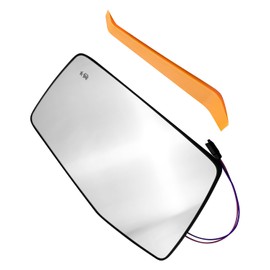 Heated Mirror Glass Driver Side Fit for Chevy Silverado GMC Sierra 1500 2019-2024, Rearview Mirror with Blind Spot Detection Replace 84309707 GM1324160