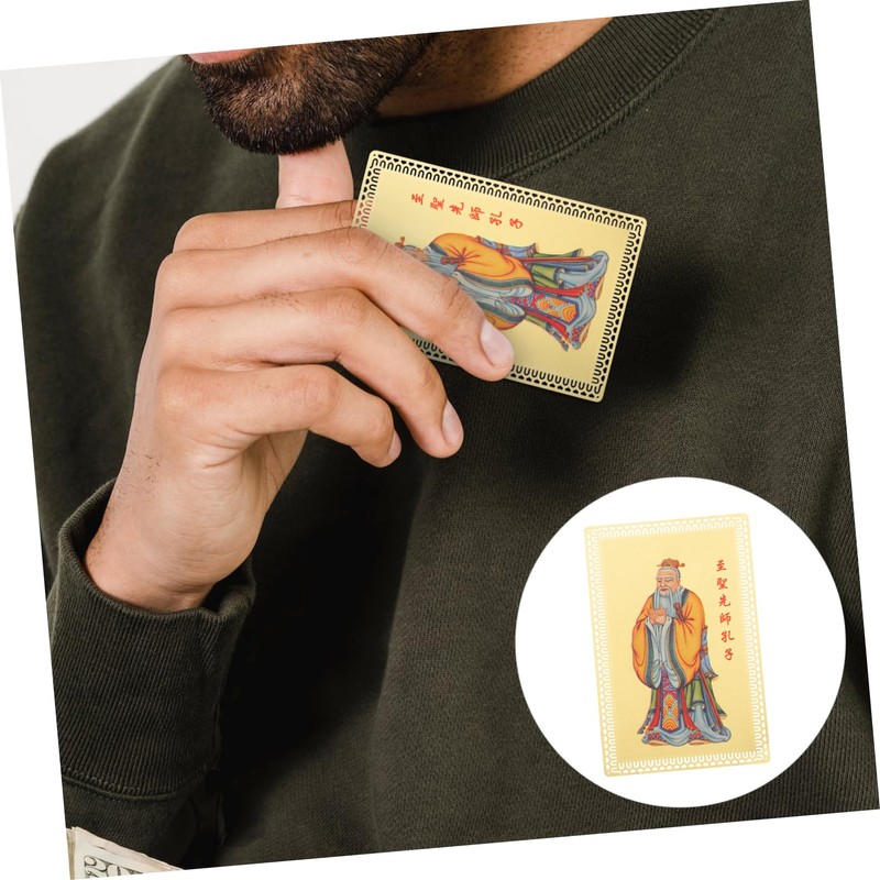 Operitacx Educational Brass Card Chinese Ornament Graduation Metal Card Respectful