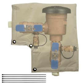 Lirinsegie Backflow Preventer Cover Insulated Pouch Replacement for Protect Pressure Vacuum Breaker Cover Prevent Freezing Snowy Weather Avoid Direct Sunlight Exposure (Beige)