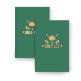 Two Golf Log Pocket Notebooks - Progress Tracker, 50 Detailed Rounds, Yardage Section, Golf Terminology & Game Formats