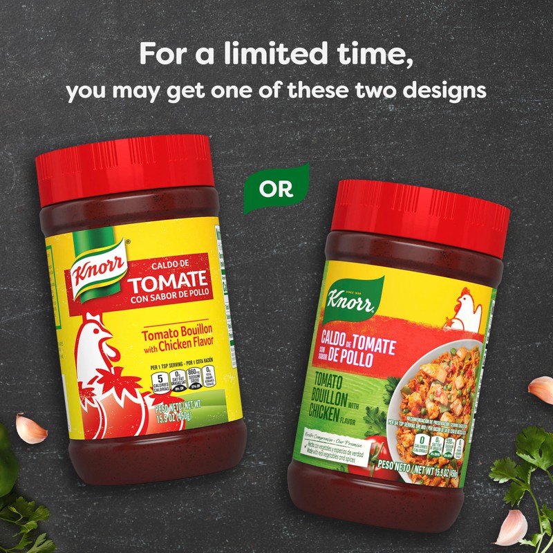 Knorr Granulated Bouillon, Tomato Chicken, 15.9 oz, Pack of 12
