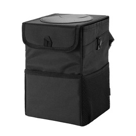 Universal Car Bin Trash Can with Lid Waterproof Storage Dustbin Travel Rubbish Back Seat Waste Basket Box Bag Organiser Bag Pocket car Accessory Interior