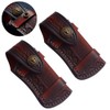 2PC Hand Made Carved Leather Sheath for Folding Knife Cover