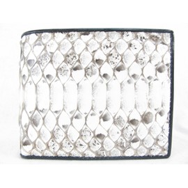 Pelgio Genuine Python Snake Skin Leather Bifold Wallet ([B1] 6 Card Slots + 2 ID Windows + 2 Compartment for Bills, Scale Burmese Natural)