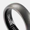 Ridge 6mm Rounded Ring Set - Stonewashed Titanium - 10.5