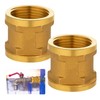 1 Inch Brass Sleeve, 2 Pieces Female Thread Connector, G1