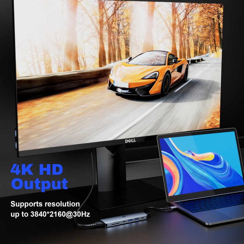 USB C Hub, TOTU 7 in 1 USB C Dock