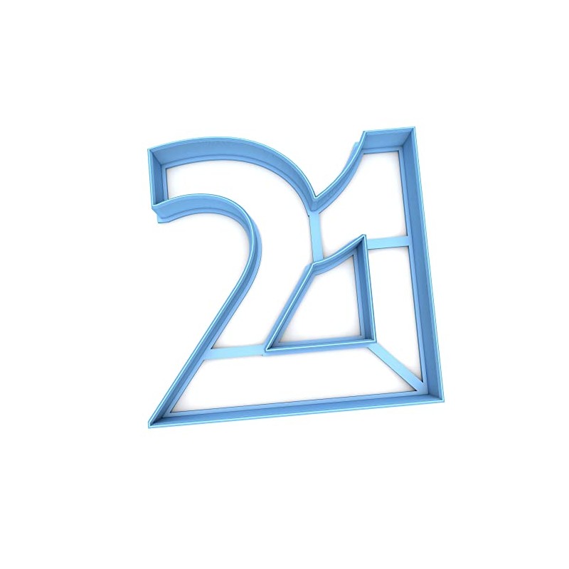 Sweet Prints Inc Number 21 Cookie Cutter - Dishwasher Safe