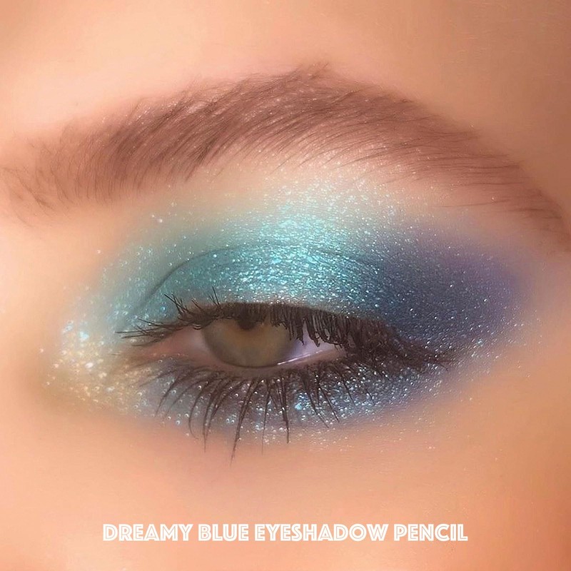 Peacock Blue Eyeshadow Stick, Pearlescent Green Color Eye Shadow, Shimmer
