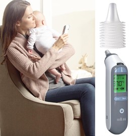 EUZUXU Pack of 100 Braun Fever Thermometer Protective Caps, Disposable Covers, Ear Thermometer Replacement Protective Caps, Protective Caps for Braun Ear Thermometer