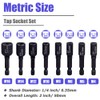 HaoTrade 8Pcs Hex Shank Tap Socket, Tap Socket Wrench Set,
