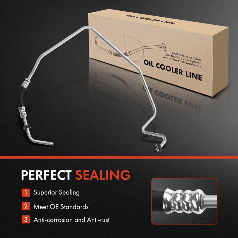 A-Premium Automatic Transmission Oil Cooler Line Hose Assembly Compatible with