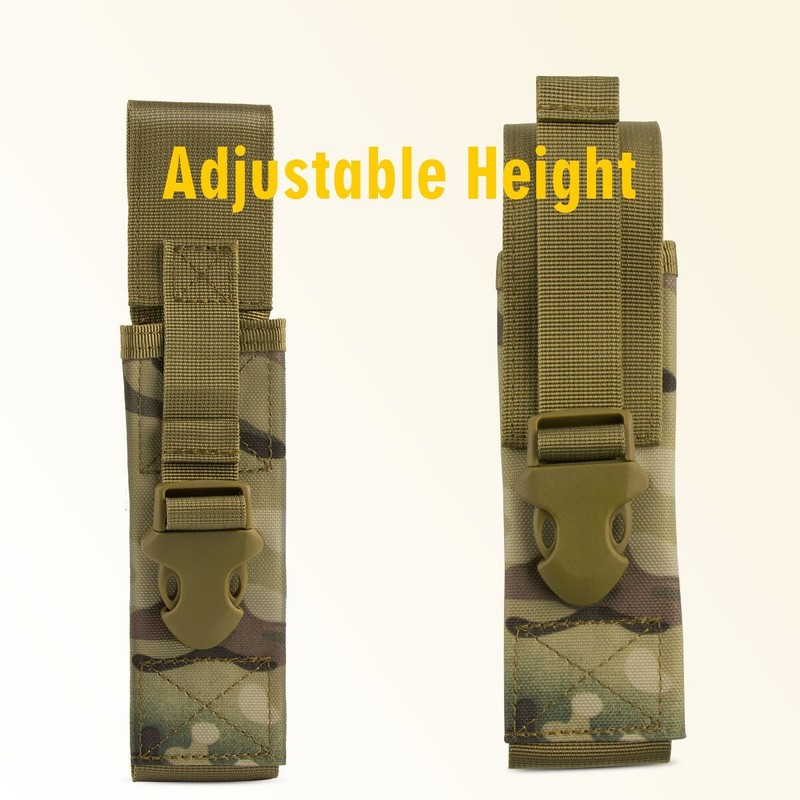 IronSeals Tactical Flashlight Pouch Holster Case Belt Pouch, Molle EDC