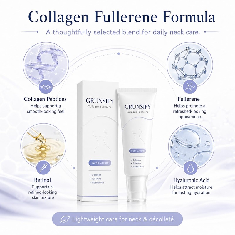 Collagen Fullerene Neck Cream with Roller Applicator, 1 Count