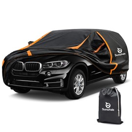 Sunwhale Car Cover Waterproof All Weather for SUV Automobiles UV Protection Snowproof Rain Sun with Door Zipper Full Exterior Outdoor Full Car Cover Universal Fit Up to 185"