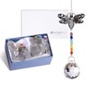 Set of 2 Crystal Glass Bee Suncatcher Hanging Rainbow Maker