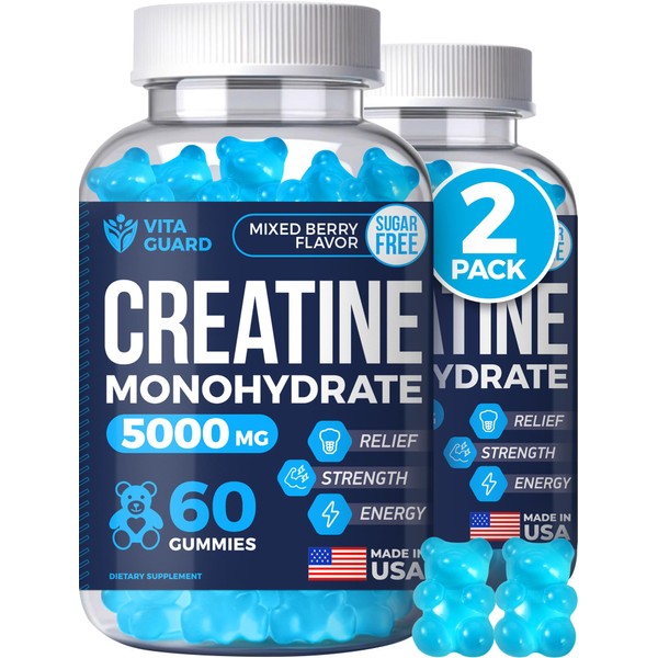 Vita Guard 5000mg Creatine Monohydrate Gummies Formula for Men and