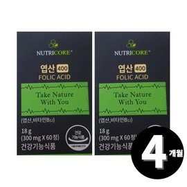 folic acid Nutricore Organic Folic Acid 400, 4-month supply for pregnant women preparing for pregnancy / 뉴트리코어 유기농 엽산 400 임신준비 임산부 총 4개월분