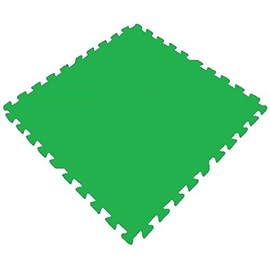 Get Rung Fitness Mat with Interlocking Foam Tiles for Gym Flooring. Excellent for Pilates, Yoga, Aerobic Cardio Work Outs and Kids Playrooms. Perfect Exercise Mat(Green, 24SQFT)