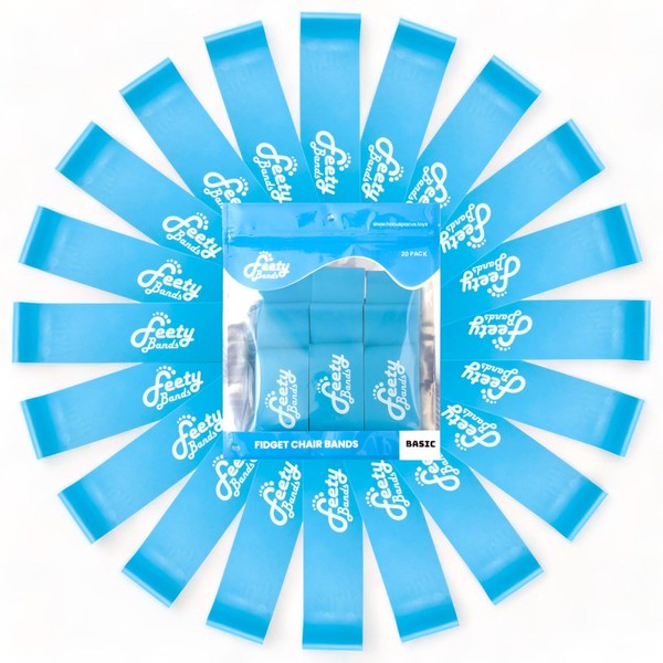 Chair Bands for ADHD Kids - (20-Pack) Bouncy Kick Fidgets