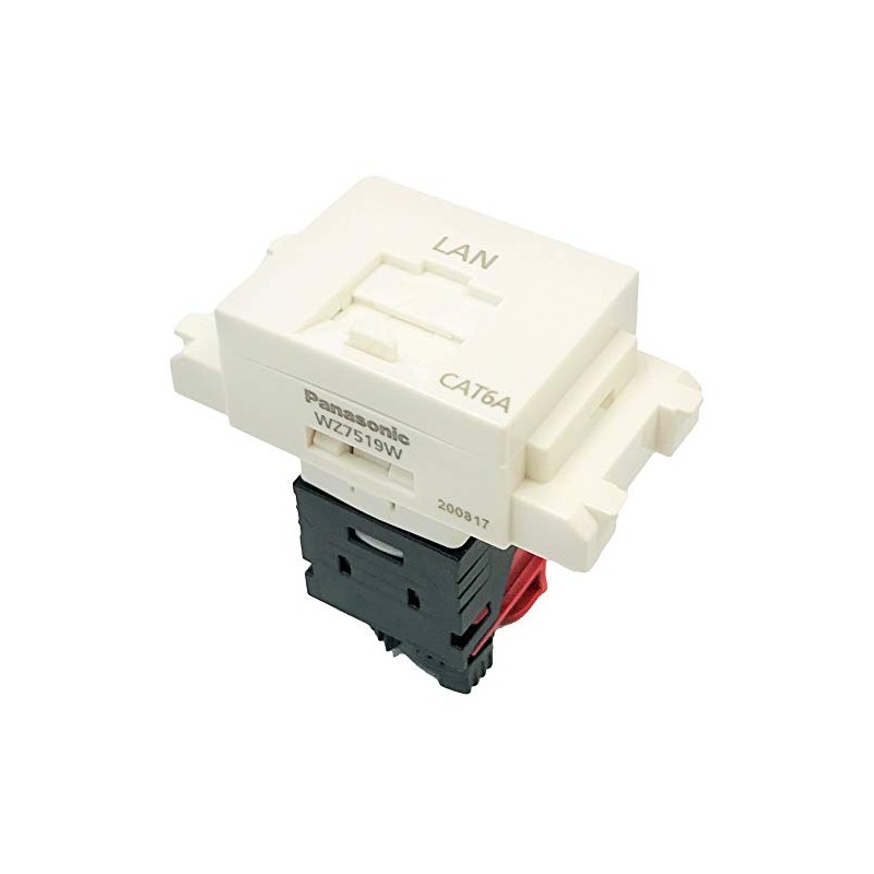 Panasonic WZ7519W Information Modular Jack for LAN Assembly/CAT6A Embedded Type,