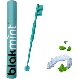 Retainer Cleaning Brush & Transport Case - Cleans Aligners and Retainers Anywhere. Dual Brush Head Technology, Penetrates Every Nook & Cranny