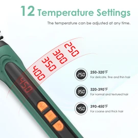 3/4 Inch Barrel Thermal Round Brush, Volume Heat Styling Brush for Men and Women Medium Thin Curly Straight Hair, Heated Curling Iron,12 Temperature Setting (1.35 Inch with Bristles)