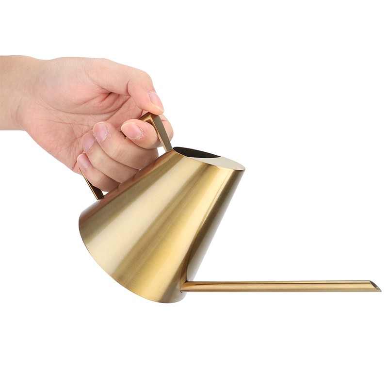 Stainless Steel Watering Can Sprinkle Pot Long Mouth Garden Flowers