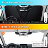 Windshield Sun Shade Compatible with Subaru Forester 2019-2024 Foldable Front