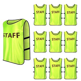 Fermore Staff Bibs Staff Uniform Staff Bibs Tournament Management Set of 10 (Light Green)
