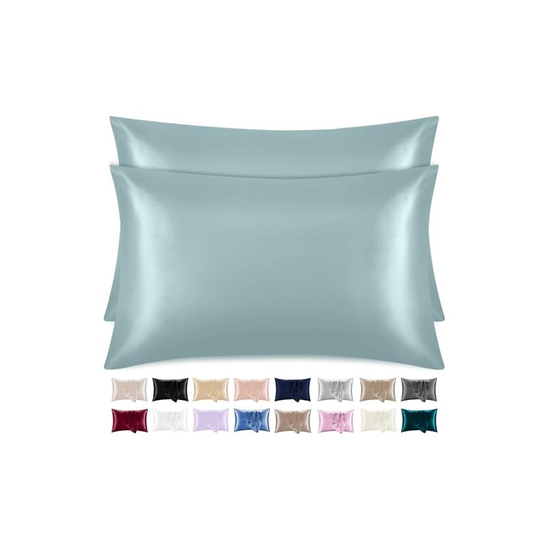 Lazzaro Home Satin Silk Pillowcases for Hair and Skin, 2