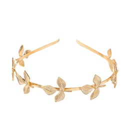 Shegirl Bridal Headband Leaf Greek Goddess Headpiece Dainty Gold Hair Crown Wedding for Bridal and Women