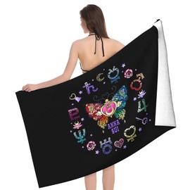 Sailor Moon Bath Towel, Microfiber, Fast Absorbent, Quick Drying, Durable, Popular, Inexpensive, Fluffy, Texture, Large Size, Instant Absorption, Antibacterial, Deodorizing, Big Face Towel, For Home