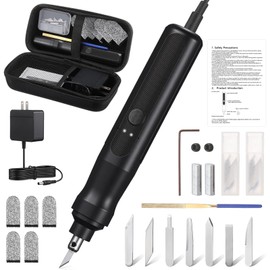 Lanties 40kHz 40W Ultrasonic Cutter Knife Set - 3D Printed Support Removal Trimming Tools with Polishing Stick,3 Cutting Modes,7 Blades Kit & Finger Caps for Plastic PLA Cardboard Wood DIY Making