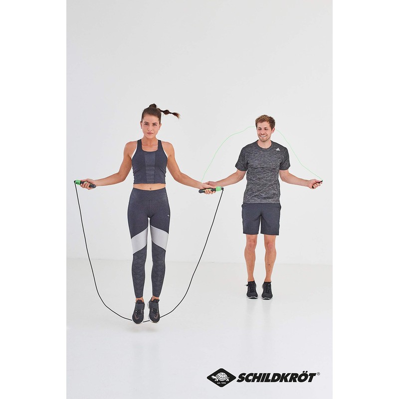 Schildkröt Jump Rope with Counter, Black/Anthracite, in a Mesh Bag,