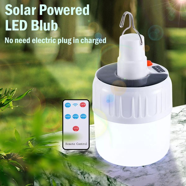 Unbranded Bombillas Solares Recargable Focos Con Panel De Solar LED