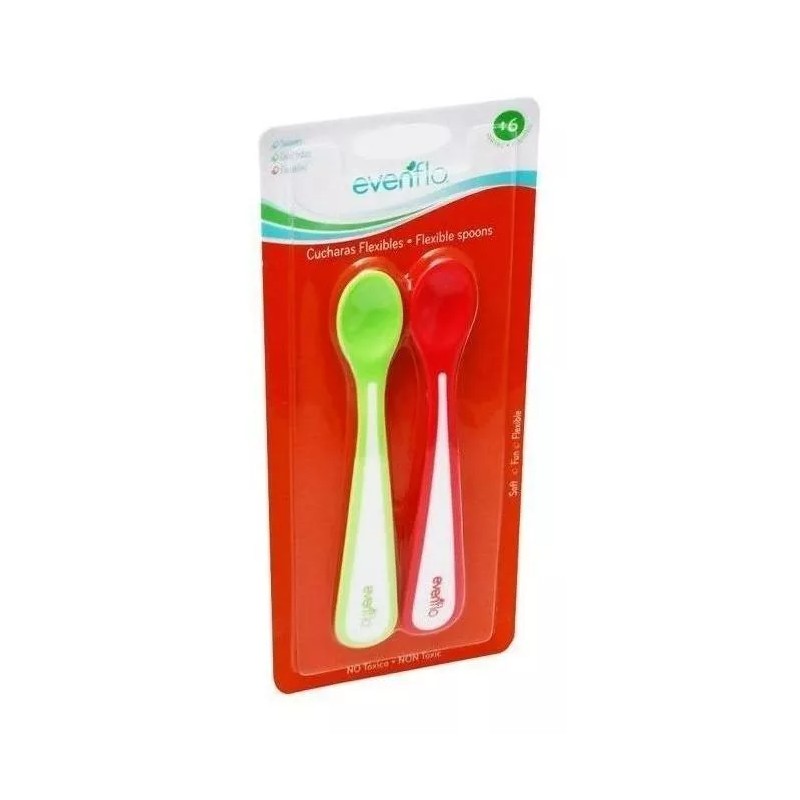 Evenflo Cucharas De Bebe Flexibles Evenflo 7954 Suaves 2 Piezas