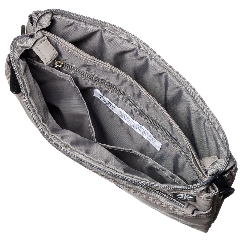 Umbro Sacoche Soft Lightweight Nylon Shoulder Bag with Logo Embroidery,