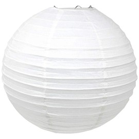 TopAAA 8"10"12" White Chinese Paper Lanterns Lamp Wedding Birthday Bridal Party Decorations(Set of 5, 10", White)