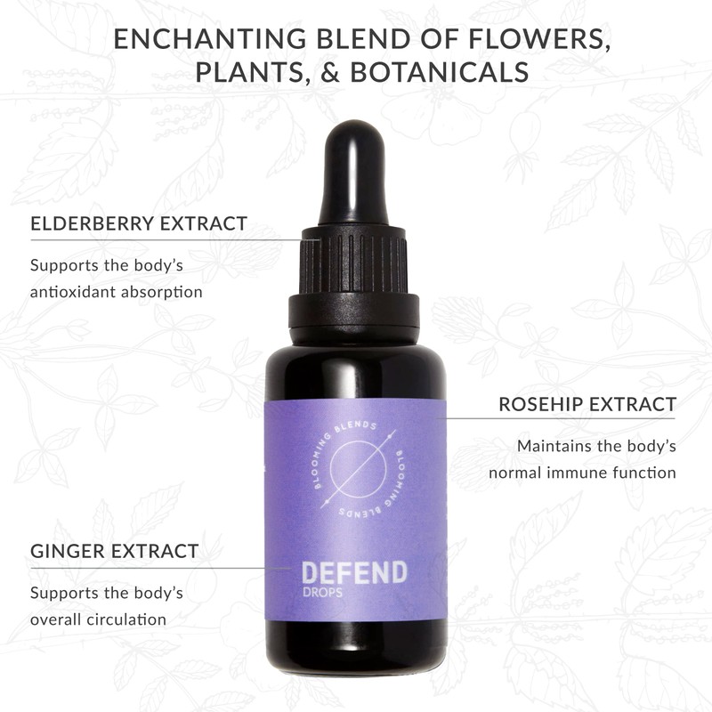 DEFEND Immune System Booster Drops- All-Natural Elderberry, Rosehip with natural