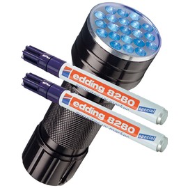 Edding 8280 Special Marker Securitas UV Marker Pen, 1.5 – 3 mm, Colourless