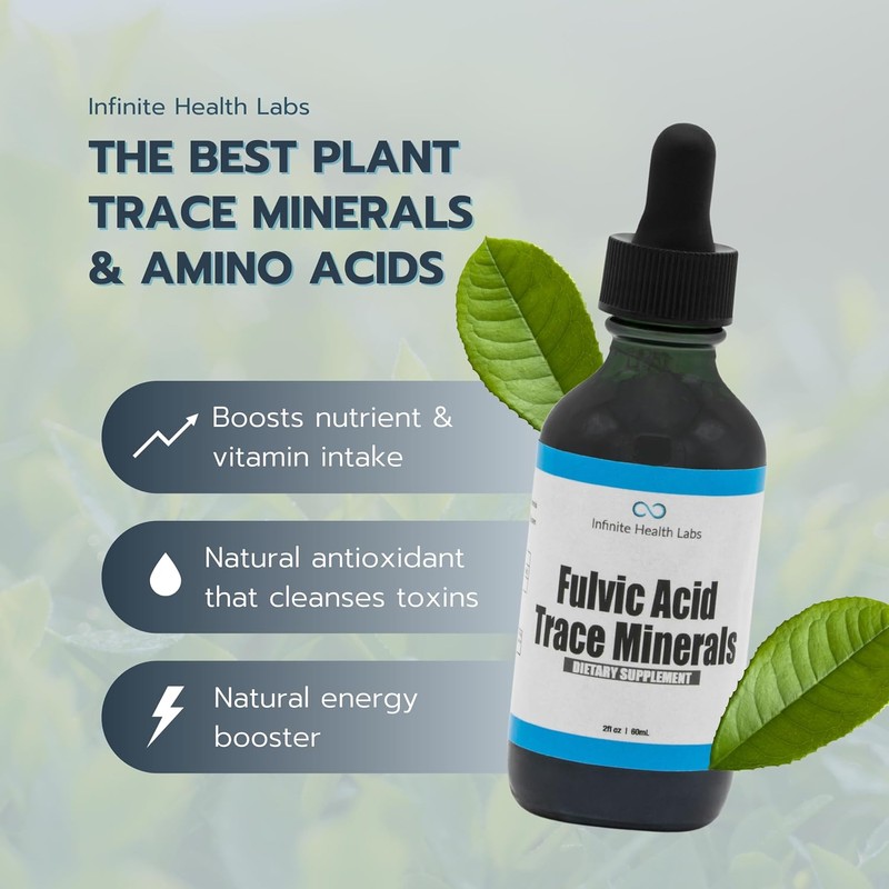 Fulvic Acid Trace Minerals Supplement - 169 Servings - Humic