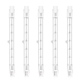 Bonlux 500 W R7s Tube 118 mm Halogen Dimmable Warm White 2800 K Linear R7s Torch 11000 lm AC 200-240 V for Lighting at Home, Work, Safety, Floor Lamp etc. (Pack of 5)
