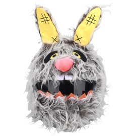 VG MOTO Motorcycle Helmet Cover Cartoon Plush Helmet Protective Cover for Fun Rides and Gifts Suitable for Most Full Face Helmets (Gray Rubbit)