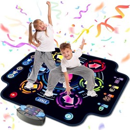 KIZJORYA Dance Mat, Kids Electronic Dance Pad with Wireless Bluetooth 5 Speeds 9 Levels, Music Toys Birthday & Xmas Gifts for Girls Boys 3 4 5 6 7 8 9 10+ Year Old