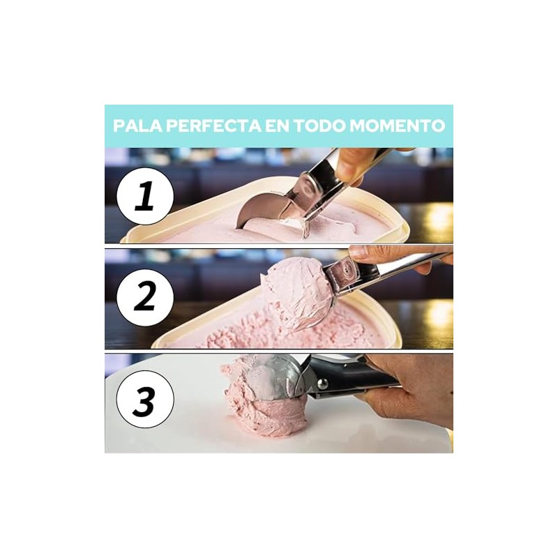Cuchara para Helado de Acero Inoxidable–Cuchara para Frutas, Funderelele, Cuchara