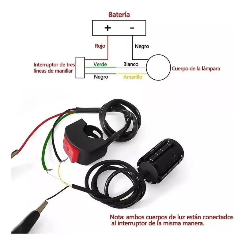 2 Par Faros Luces Led Para Motos Auto Doble Color