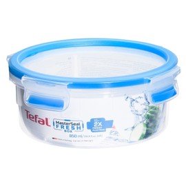 Tefal Master Frischhaltedose für Lebensmittel, rechteckig, transparent/blau, Plastik, transparent/blau, 0.85 Litre